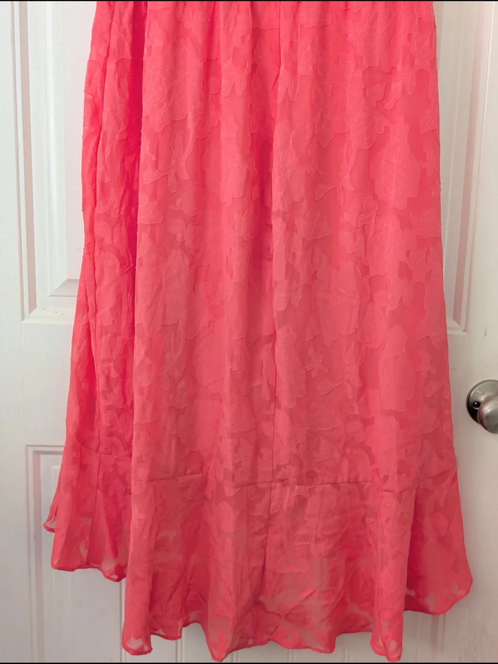 Lane Bryant Coral Pink High-Low Ruffle Dress - Picture 9 of 13